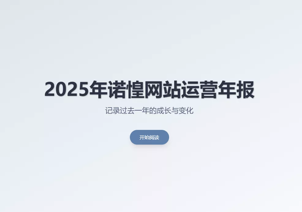 诺惶的网站运营年报已公开！